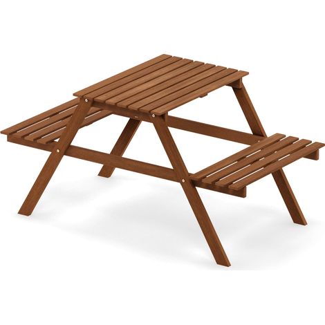 ensemble de Table et Chaise de Pique-Nique pour enfants, Huile de Teck, Naturel, One Size (1/5)
