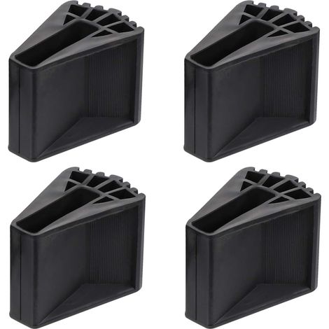 Patins Antidérapants pour Pieds D’échelle Pliable, Noirs, 4 Pièces Protection de Sol en Plastique, Maintien Stable, Adaptés aux Escabeaux Pliants à Quatre Sections (1/5)