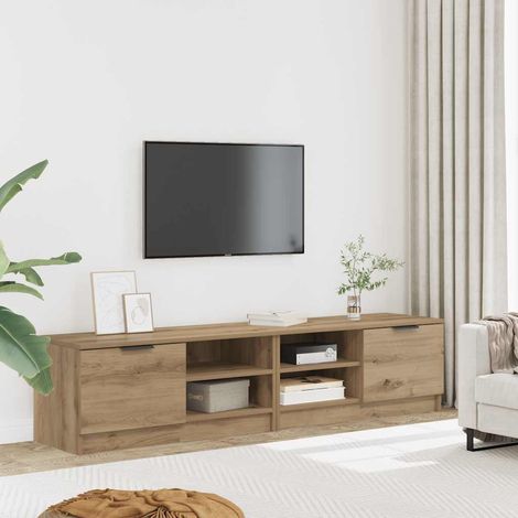 TV-Schränke 2 Stk. Artisan-Eiche 80x35x36,5cm Holzwerkstoff (1/5)