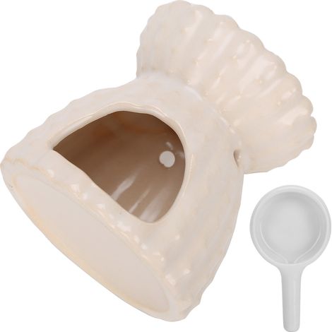 Weißer Keramik-Aromatherapie-Diffusor – Duftkerzenbrenner und Wohnaccessoire (1/5)