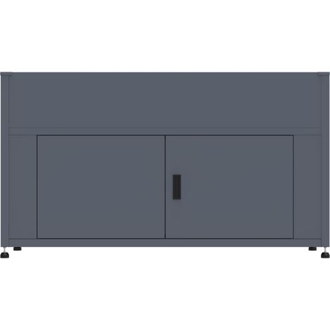 Armoire de jardin grand format avec jardinière – Acier galvanisé gris (1/5)