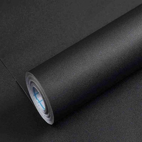 45×300cm Papier Adhesif pour Meuble Matte Noir Papier Peint Autocollant Film Vinyle Imperméable Cuisine Salon Chambre Décoration DIY (1/5)