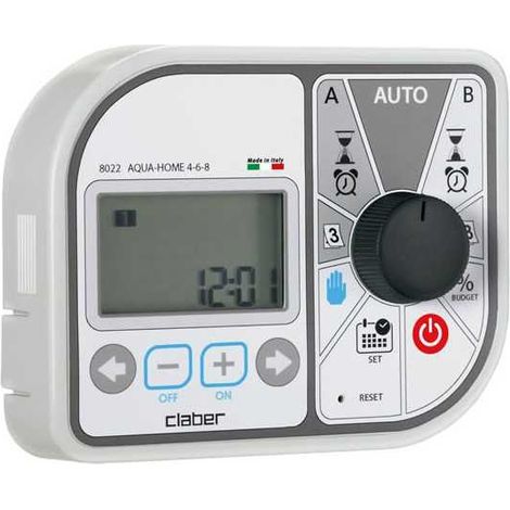 Claber Aqua-Home 4-6-8 Programador Para Riego Subterráneo Hasta 8 Válvulas