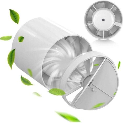 Extracteur D'air Silencieux 100 mm Ventilateur Tubulaire, Ventilateur De Tuyau Avec Clapet Anti-Retour, Ventilateur Extracteur Ventilateur D'air Pour Salle De Bain Cuisine Serre Garage (1/5)