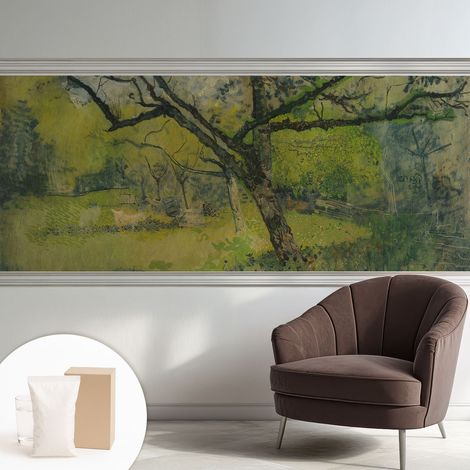 Papier peint décoratif avec colle pour salon, chambre à coucher et bureau – Design moderne et facile à poser Paysage verdoyant 250x104 cm (1/5)