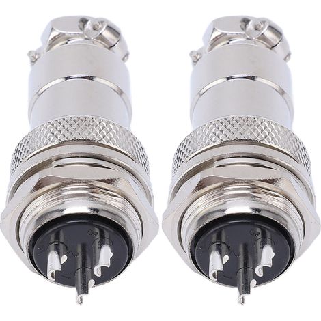 Zweiteiliger Flugzeugstecker, 3-poliger Stecker, Zinklegierung, versilbertes Kupfergehäuse, elektrischer Stecker (1/5)