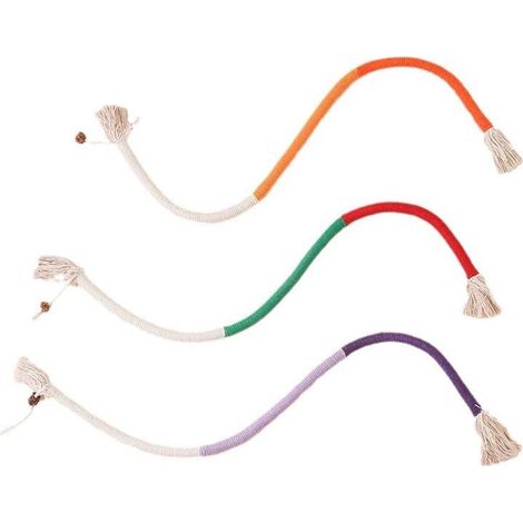 Jouets à mâcher pour chat, 3 pièces, avec herbe à chat naturelle rechargeable, jouet de nettoyage des dents sûr pour chatons d'intérieur, 27,5 pouces (1/4)