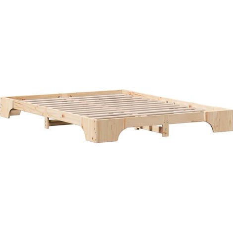 Lit double,Lit adulte,Cadre de lit Pin massif 160 x 200 cm Bois massif en pin CFW6875727 (1/5)