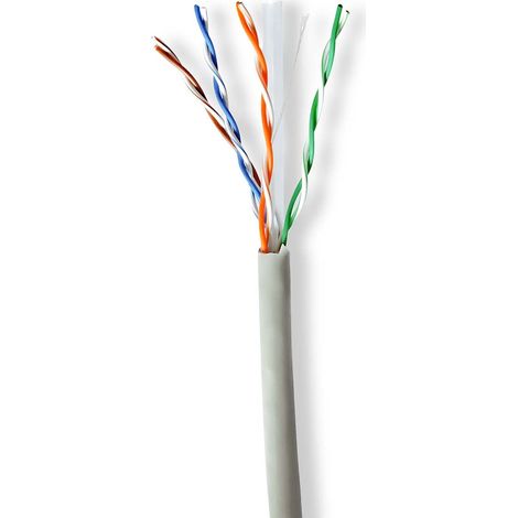 CCBG8520GY305 Réseau Câble Rouleau  CAT6  Souple  U/UTP  CCA  305.0 m  Intérieur  Rond  PVC  Gris  Boîte de Tirage (1/2)