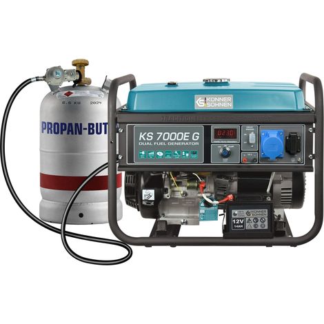 Könner&Söhnen Gas Benzin Stromaggregat 5500 Watt KS7000EG Stromerzeuger Notstrom (1/9)
