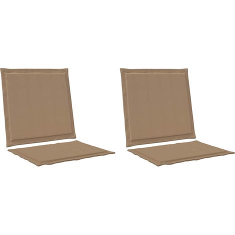 Cojines de Asiento y Respaldo 2 pcs Topo 47 x 45 x 2 cm vidaXL