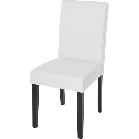 Silla comedor cocina en color blanco mate patas madera oscura sintética diseño moderno 040002343