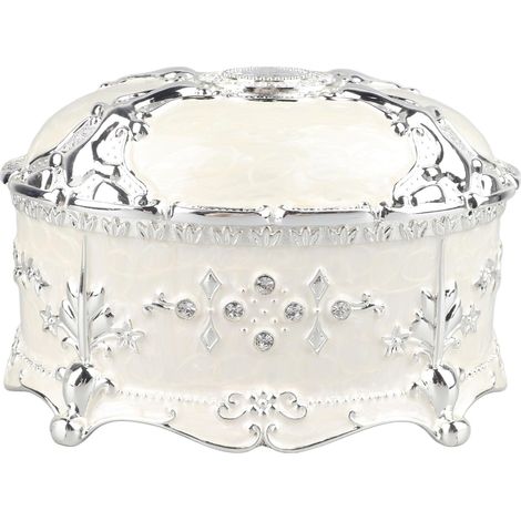 Vintage Jewelry Box, Elegant and Exquisite Alloy Antique Jewelry Organizer, Souvenir Gift Box to Prevent Oxidation, Carefully Crafted for Rings (S) (1/5)
