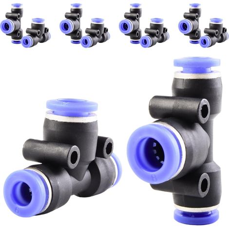 10 pièces 16 mm répartiteur en Y à 3 voies, raccord pneumatique, rapide plastique raccords Push to Connect, adaptateur de conduite d'air PY - PEG6-8-6mm (1/5)
