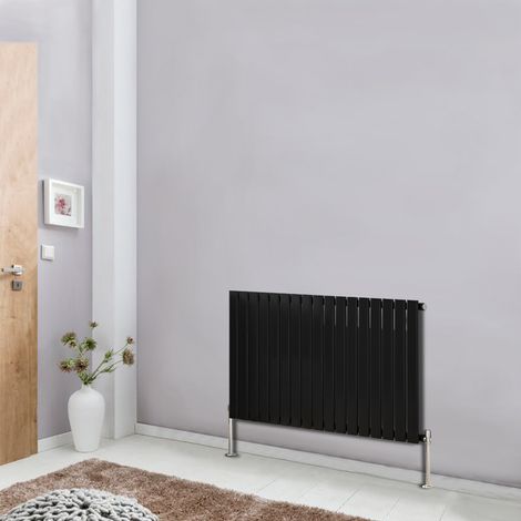 NRG Designer Radiator Flat Panel Central Heating Rads Black Horizontal Single 600x1156mm (1/5)