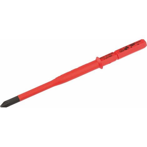 Draper Ergo Plus® Extra Slim PZ/SL Type VDE Interchangeable Screwdriver Blade No. 2 x 100mm (16420) (1/2)
