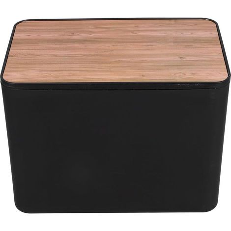 Großvolumige Aufbewahrungsbox mit luftdichtem Deckel, aus strapazierfähigem Polypropylen, schwarz. (1/5)