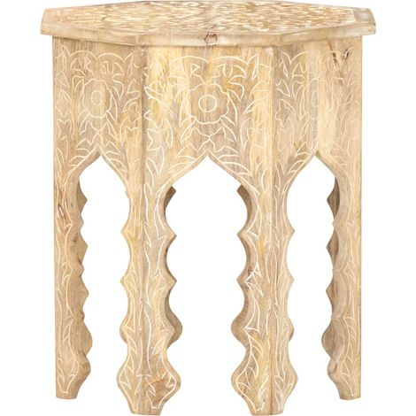 Maison Exclusive - Beistelltisch Ø48 cm Massivholz Mango