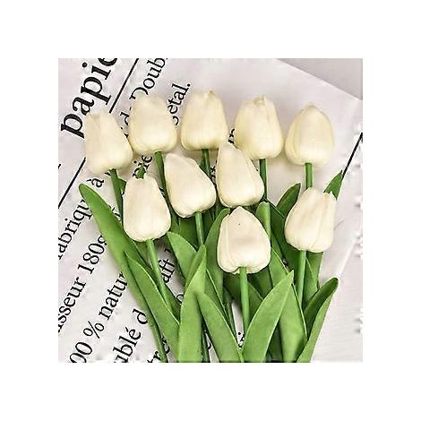 10er-Pack künstliche Tulpen, realistische Haptik, künstliche Blumen, Großpackung künstliche Tulpen