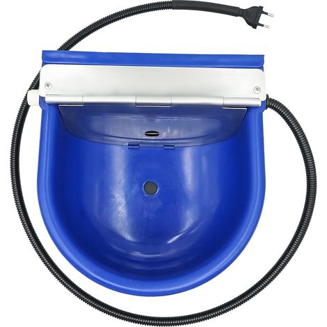 Abreuvoir Chauffant Cheval Abreuvoir Chevaux Exterieur Automatique ,Avec Valve Flotteur RéGlable & Trou Drainage,Pour Bovins ChèVre Abreuvoir BéTail(Eu)(bleu foncé) (1/5)