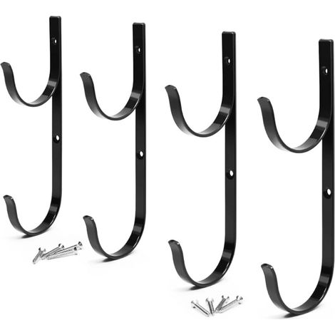 Lot de 4 Crochets en Aluminium pour poteaux télescopiques, Outils de Jardin et Accessoires de Piscine (1/5)