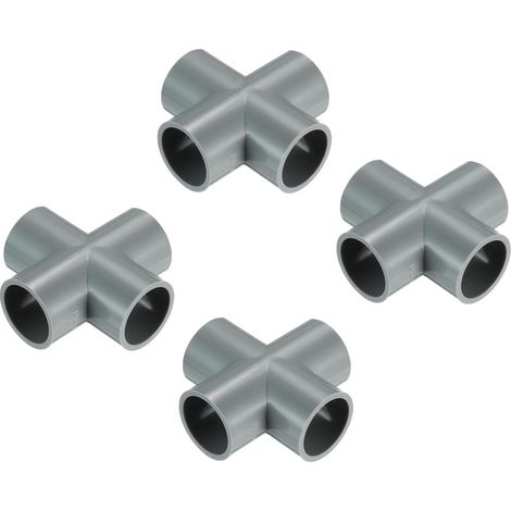 Lot De 4 Coude De Conduit En PVC Raccord De Tuyau 1 Pouce Blanc (1/5)