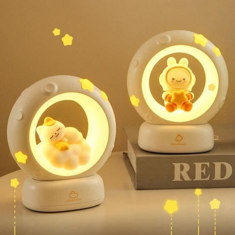 Veilleuse - LED Rechargeable USB - Pour Chambre Enfant Bébé - Avec Variateur Tactile - 1 Pièce (1/4)