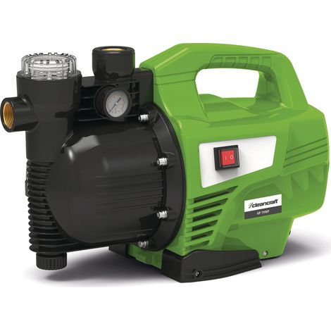 Pompe de jardin avec préfiltre et boîtier en plastique pour eaux claires - capacité 4.500 l/h - 1,1 kW 230 V Cleancraft GP 1106P