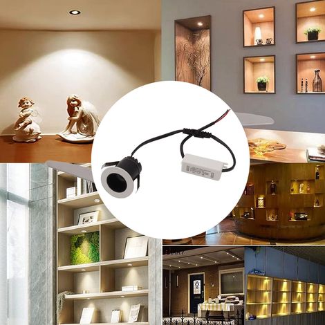 Spot encastré LED pour meuble, éclairage mural d'hôtel, mini spot 3W (1/5)
