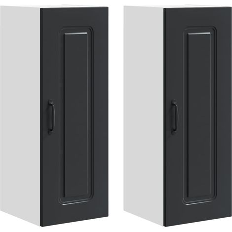 Maison Exclusive - Pannello lavastoviglie Kalmar 2 pcs Nero 30 x 31 x 80 cm