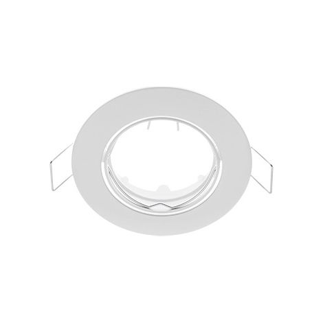 Supporto Orientabile da Incasso Rotondo Bianco con Portalampada GU5.3 ELMARK