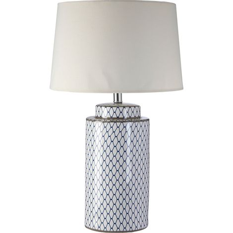 Premier Housewares Ceramic Table Lamp / Cream Shade (1/3)
