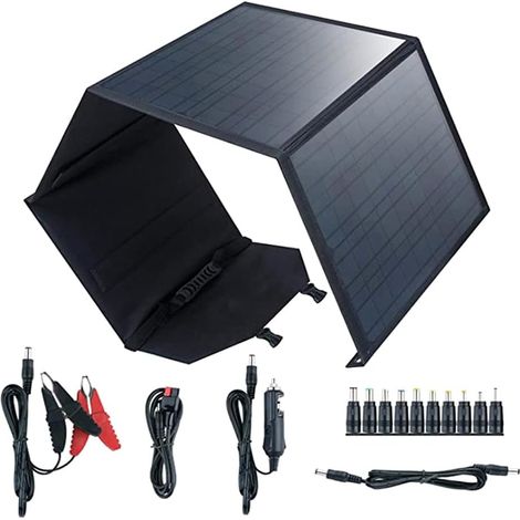 80W Panneau Solaire Portable Chargeur Pliable Sac Alimentation Extérieure pour le Camping (1/5)