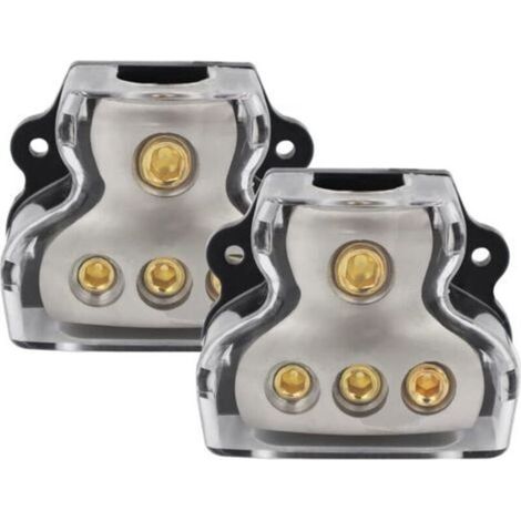 Répartiteur Alimentation Automobile - 3 Canaux 4 Mm² Avec Coupe Zéro - Distributeur Masse Intégré - Lot De 2 (1/5)