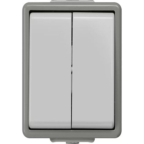 Siemens Doppelwechselschalter IP44 10A 250V 66x75mm 5TA4708 (1/2)