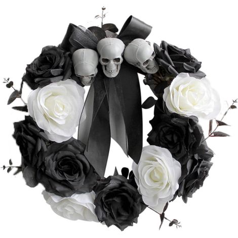 Guirlande Décorative - Guirlande en Forme de Rose - Pour Porte d'Entrée Intérieur Extérieur - Décoration Festive Halloween Fête Maison - 1 Pièce (1/5)