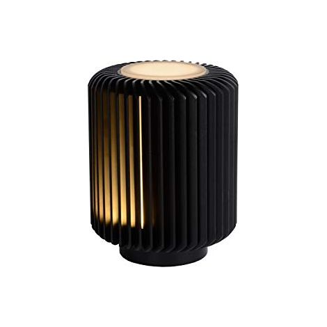 Lucide TURBIN - Lampada da tavolo, Ã 10,6 cm, LED - 1x5W 3000K - Nero (1/4)