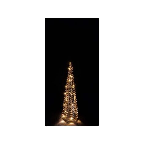 Ad Trend Albero di Natale Oro 30 LED H 60 Cm a Batteria Luce calda (1/4)