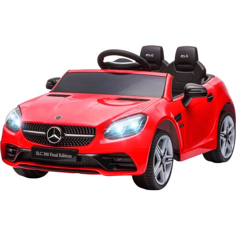 Offiziell lizenziertes Mercedes SLC 300 Elektroauto für Kinder, mit Fernbedienung, aus Polypropylen und Metall, 107 x 62,5 x 44 cm, rot. (1/5)