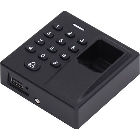 Serrure de porte biométrique avec contrôle d'accès, ABS, programmable USB, bureau/domicile, 12 V CC (1/5)
