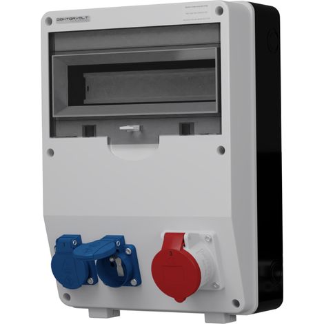 Coffret électrique de chantier 16 A avec boîtier et prises 2x230 V Doktorvolt TD DV-6886-F (1/5)