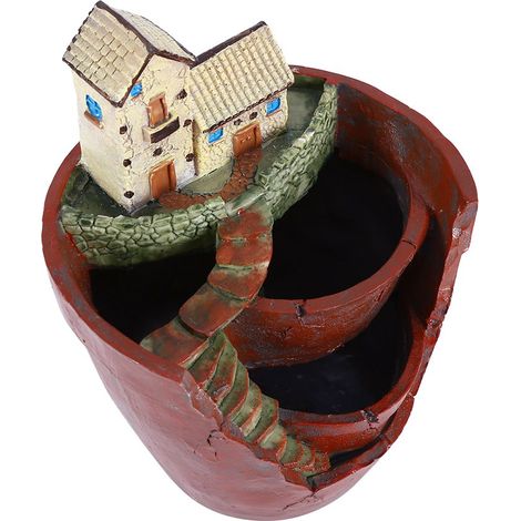 Pot suspendu en résine forme jardin, décoration extérieure pour succulentes, 1 pièce, design original, idéal balcon terrasse (1/5)
