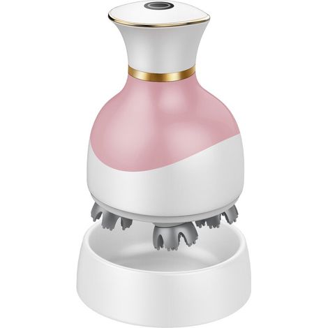 Masseur du cuir chevelu – Rose – 122 nœuds – Sans fil – Nettoyage en profondeur et relaxation (1/5)