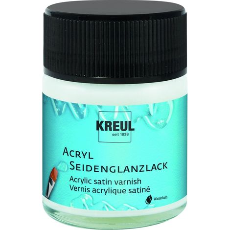 Kreul Acryl-Seidenglanzlack auf Wasserbasis transparent 50 ml Künstlerfarben