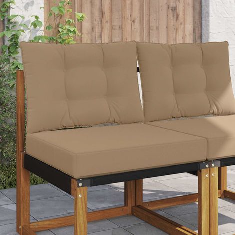 Sofakissen für draußen 2 pcs Taupe Polyester