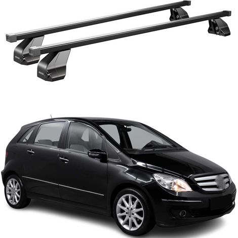 OMAC Dachträger Querträger Stahl für Mercedes B Klasse W245 2005-2011 – Abschließbar – City-Crash-getestet – DIN 75302:2019 – ISO/PAS 11154:2006 – Max. 75 kg Schwarz (1/5)