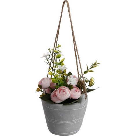 Pot Suspendu de Roses 22.5 cm - Rose - SILUMEN (1/5)