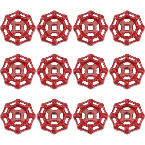 12 pièces Poignée de Vanne Rouge Fonte Volant (1/5)