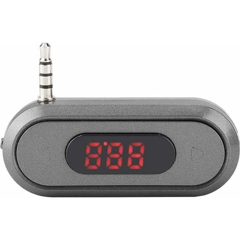 Transmetteur FM - Écran LCD - Batterie Rechargeable 300 mAh - Port AUX 3,5 mm - Portée 15 m - Fréquence 88,1–107,9 MHz - Pour Voiture (1/5)