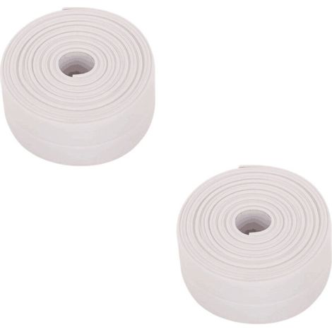 Dichtungsband, Dichtband für Küchenspüle, Toilette, Badezimmer, 2 Rollen (3,2 m x 3,8 cm, weiß) (1/5)